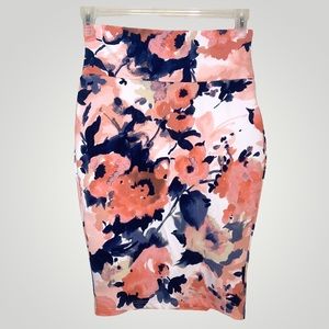 Floral pencil skirt